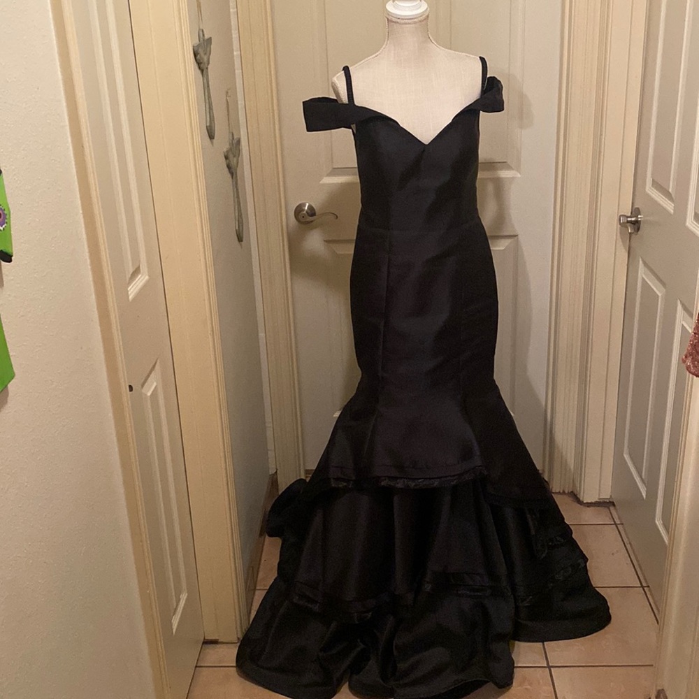 Long black evening gown